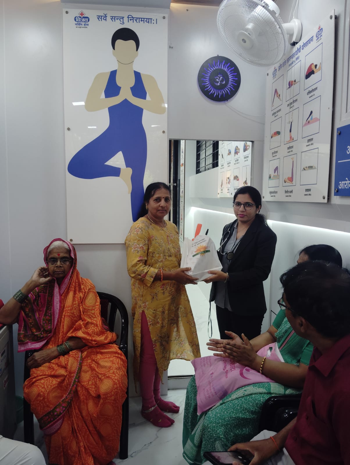 inside a town between two big buildings